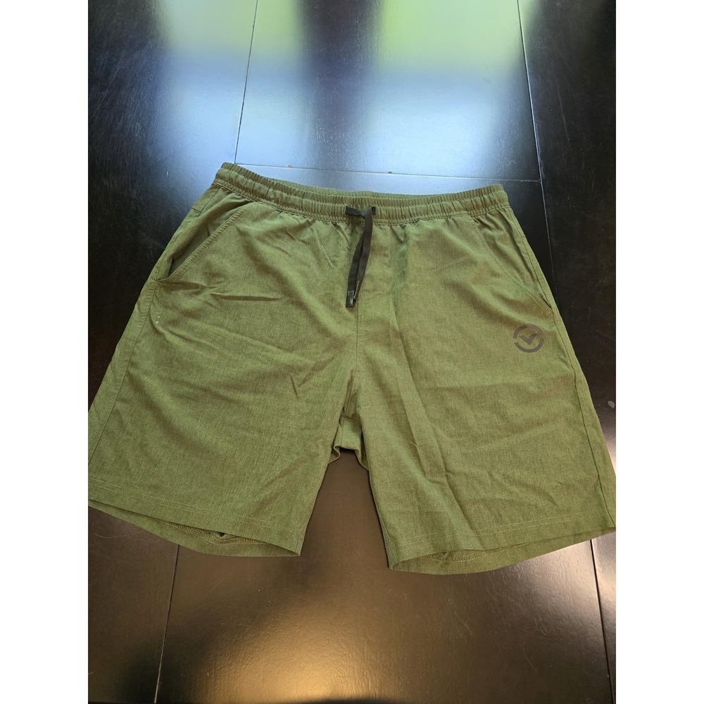 Virus International Men's L Training Shorts Green Heather Active Gym Workout...